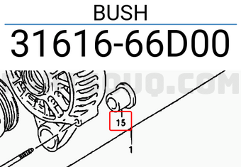 Suzuki 3161666D00 BUSH