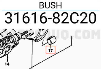 Suzuki 3161682C20 BUSH