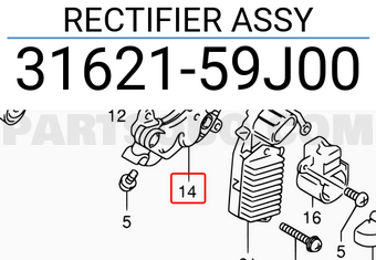 Suzuki 3162159J00 RECTIFIER ASSY