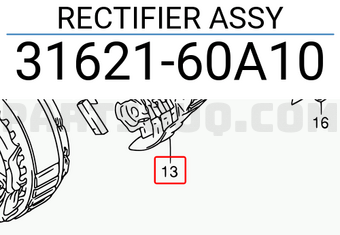 Suzuki 3162160A10 RECTIFIER ASSY