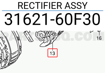 Suzuki 3162160F30 RECTIFIER ASSY