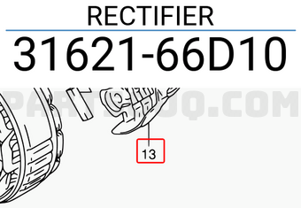 Suzuki 3162166D10 RECTIFIER