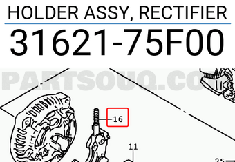 Suzuki 3162175F00 HOLDER ASSY, RECTIFIER