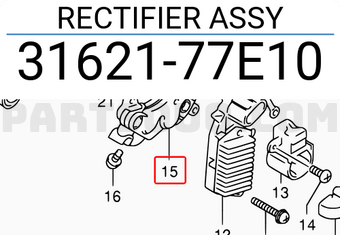 Suzuki 3162177E10 RECTIFIER ASSY
