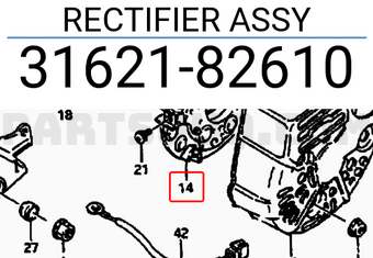 Suzuki 3162182610 RECTIFIER ASSY