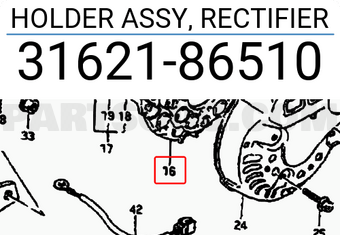 Suzuki 3162186510 HOLDER ASSY, RECTIFIER
