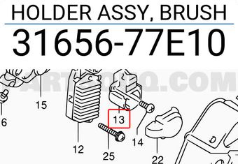 Suzuki 3165677E10 HOLDER ASSY, BRUSH
