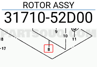 Suzuki 3171052D00 ROTOR ASSY