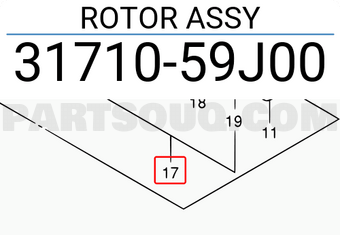 Suzuki 3171059J00 ROTOR ASSY