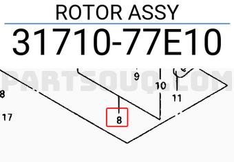 Suzuki 3171077E10 ROTOR ASSY