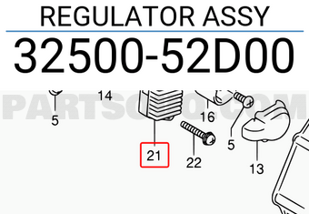 Suzuki 3250052D00 REGULATOR ASSY