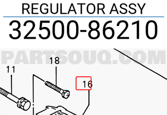 Suzuki 3250086210 REGULATOR ASSY