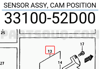 Suzuki 3310052D00 SENSOR ASSY, CAM POSITION