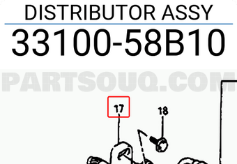 Suzuki 3310058B10 DISTRIBUTOR ASSY