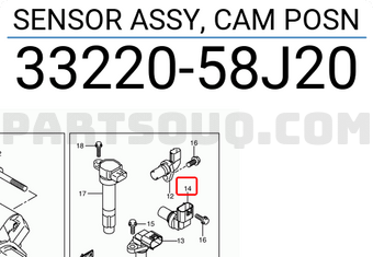 Suzuki 3322058J20 SENSOR ASSY, CAM POSN