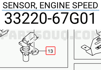 Suzuki 3322067G01 SENSOR, ENGINE SPEED