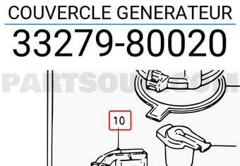 Suzuki 3327980020 COUVERCLE GENERATEUR