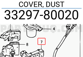 Suzuki 3329780020 COVER, DUST