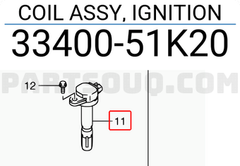 Suzuki 3340051K20 COIL ASSY, IGNITION