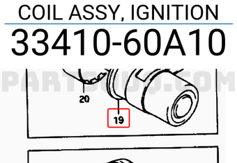 Suzuki 3341060A10 COIL ASSY, IGNITION