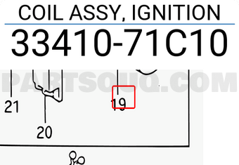 Suzuki 3341071C10 COIL ASSY, IGNITION