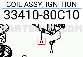 Suzuki 3341080C10 COIL ASSY, IGNITION