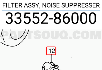 Suzuki 3355286000 FILTER ASSY, NOISE SUPPRESSER