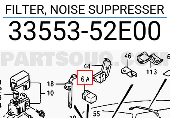 Suzuki 3355352E00 FILTER, NOISE SUPPRESSER