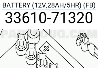 Suzuki 3361071320 BATTERY (12V,28AH/5HR) (FB)