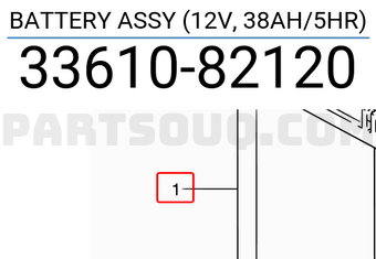 Suzuki 3361082120 BATTERY ASSY (12V, 38AH/5HR)