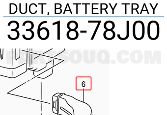 Suzuki 3361878J00 DUCT, BATTERY TRAY