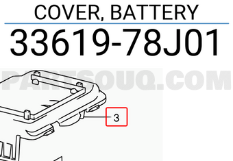 Suzuki 3361978J01 COVER, BATTERY