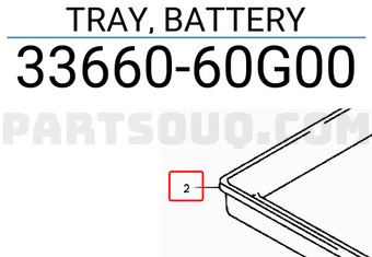Suzuki 3366060G00 TRAY, BATTERY