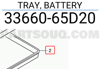 Suzuki 3366065D20 TRAY, BATTERY