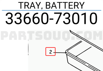 Suzuki 3366073010 TRAY, BATTERY