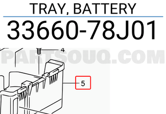 Suzuki 3366078J01 TRAY, BATTERY