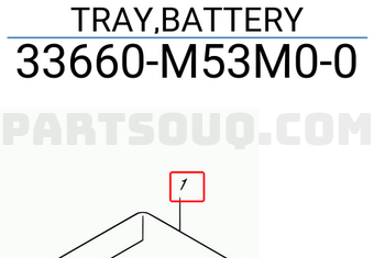 Suzuki 33660M53M00 TRAY,BATTERY
