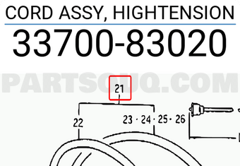 Suzuki 3370083020 CORD ASSY, HIGHTENSION