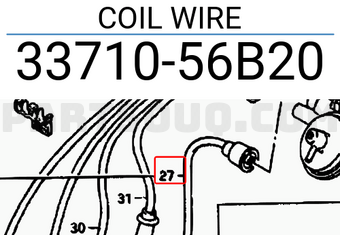 Suzuki 3371056B20 COIL WIRE
