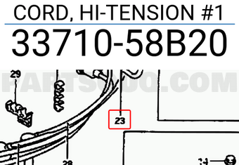Suzuki 3371058B20 CORD, HI-TENSION #1