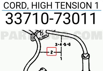 Suzuki 3371073011 CORD, HIGH TENSION 1