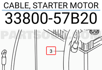 Suzuki 3380057B20 CABLE, STARTER MOTOR
