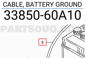 Suzuki 3385060A10 CABLE, BATTERY GROUND