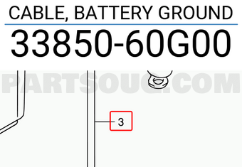 Suzuki 3385060G00 CABLE, BATTERY GROUND