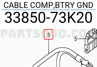 Suzuki 3385073K20 CABLE COMP,BTRY GND