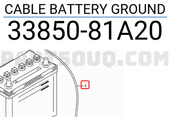 Suzuki 3385081A20 CABLE BATTERY GROUND