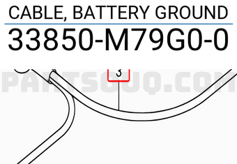 Suzuki 33850M79G00 CABLE, BATTERY GROUND