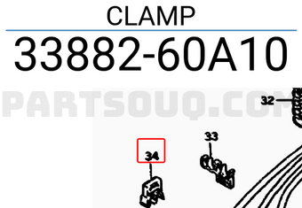 Suzuki 3388260A10 CLAMP