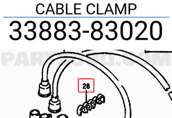 Suzuki 3388383020 CABLE CLAMP