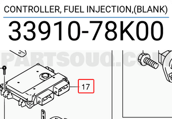 Suzuki 3391078K00 CONTROLLER, FUEL INJECTION,(BLANK)
